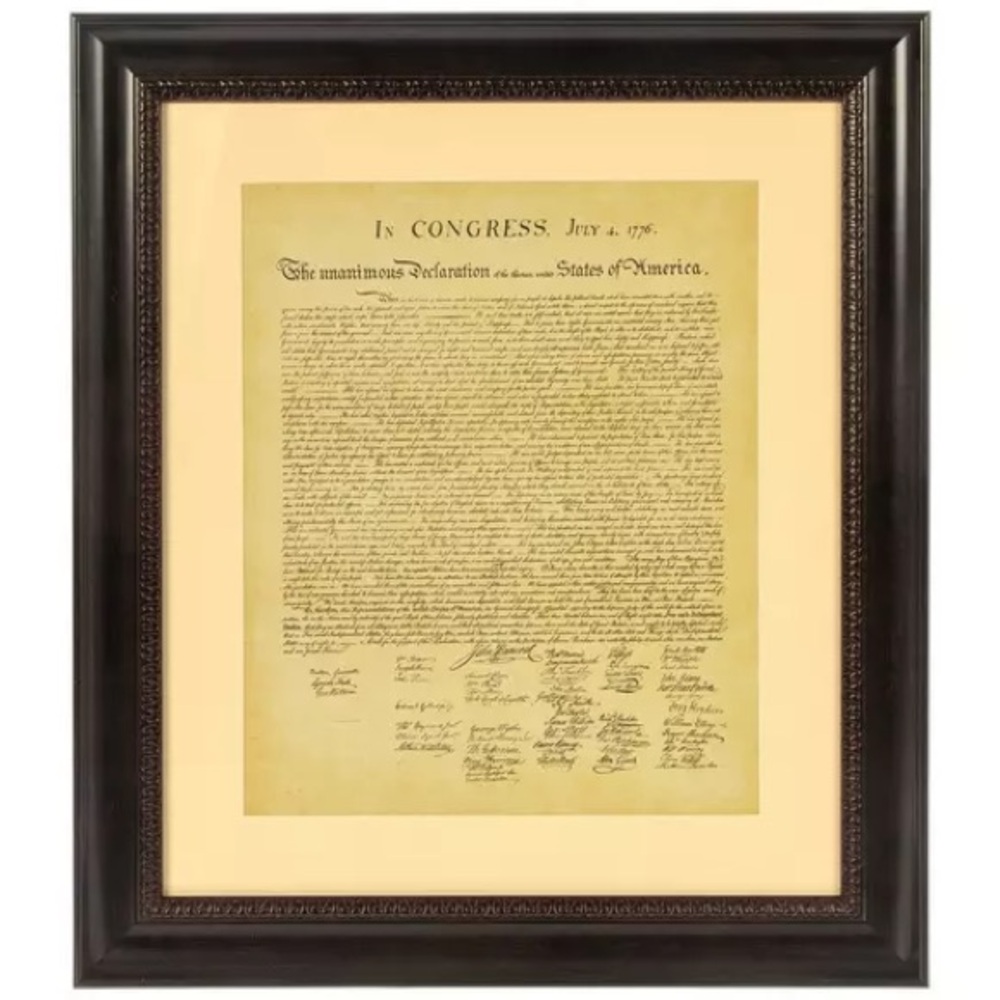Declaration Of Independence Framed Wall Decor